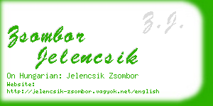 zsombor jelencsik business card